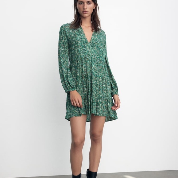 Zara Floral Print Mini Dress - Picture 6 of 10